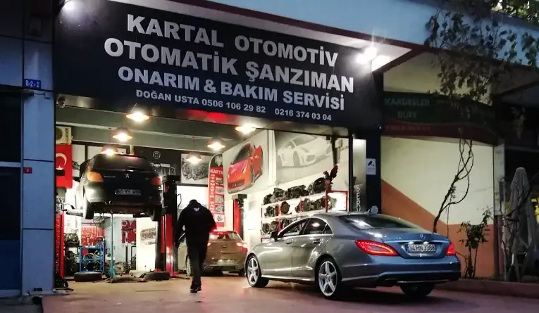 Mercedes CLS Kartal Otomatik Şanzıman atölyesinde — gece servis, premium otomatik şanzıman tamiri